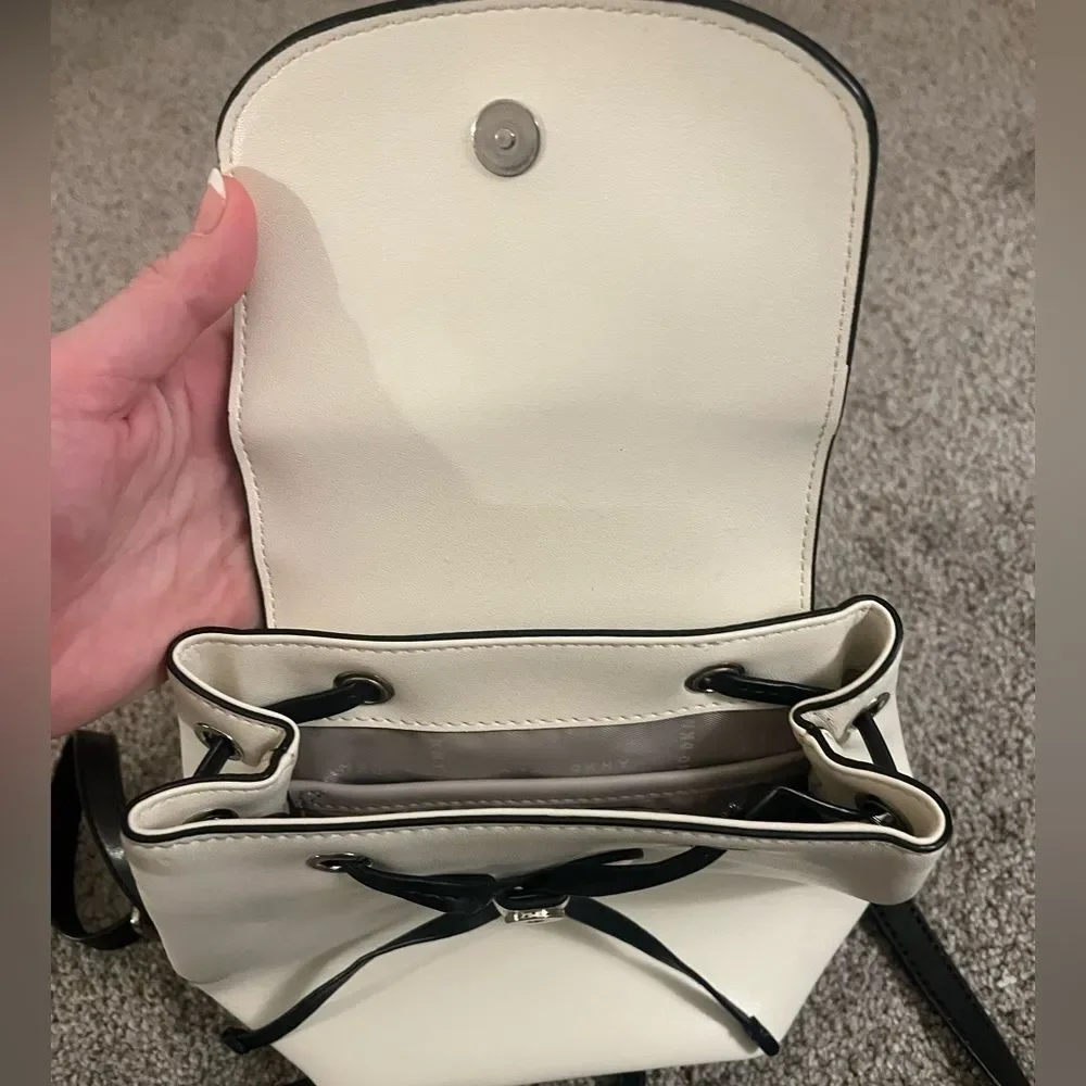 DKNY White and Gray convertible backpack bag